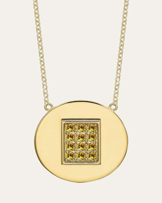14K Gold Citrine Birthstone Necklace